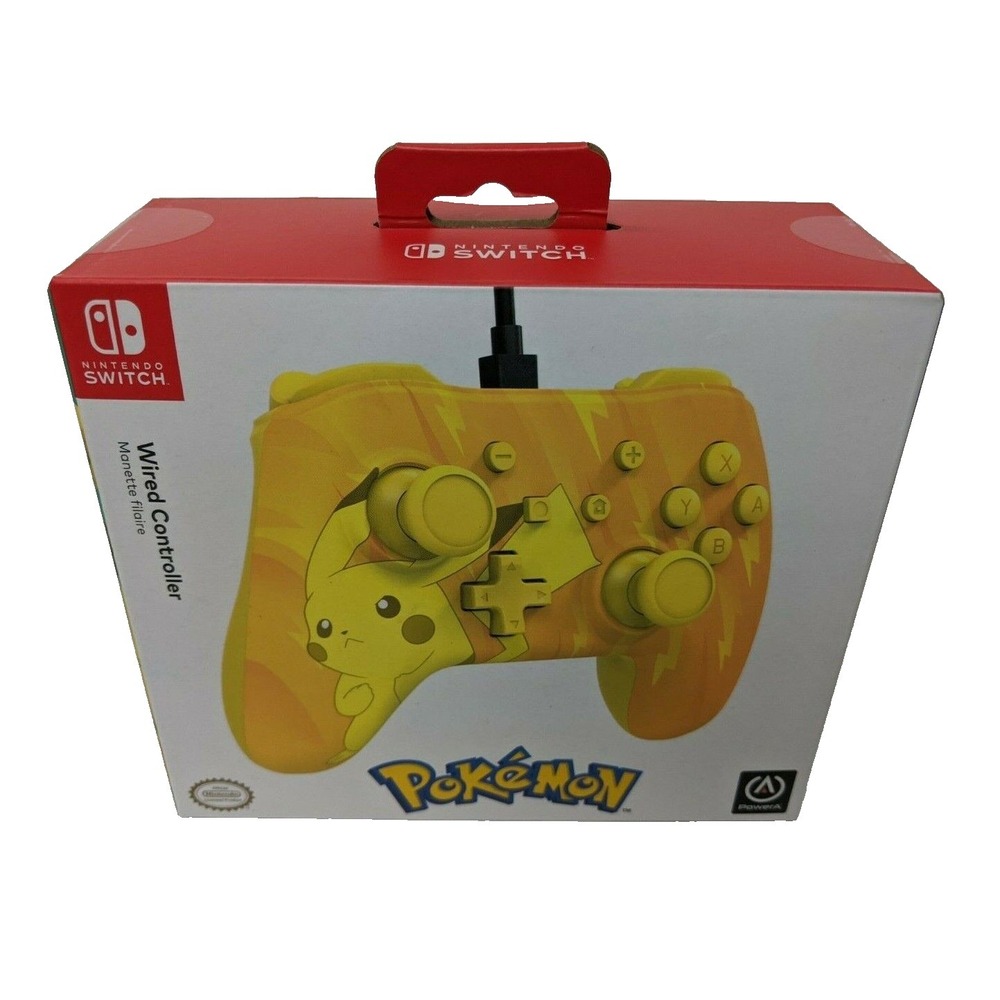 NIB Nintendo Switch Pokemon Wired Controller Yellow Pikachu Static
